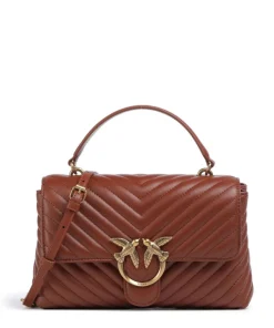 Love Lady Puff Classic Handtasche Schafsleder braun