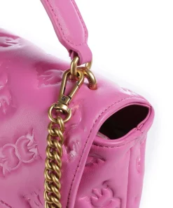 Love Lady Puff Mini Handtasche geprägtes Leder pink