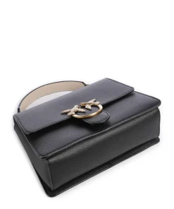 Love One Classic Handtasche genarbtes Leder schwarz