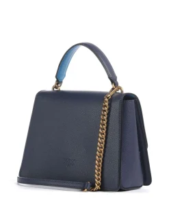 Love One Classic Handtasche genarbtes Leder dunkelblau