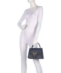 Love One Classic Handtasche genarbtes Leder dunkelblau