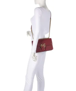 Love One Classic Schultertasche fein genarbtes Rindsleder bordeaux