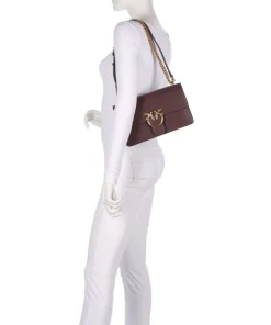 Love One Classic Schultertasche fein genarbtes Rindsleder dunkelbraun