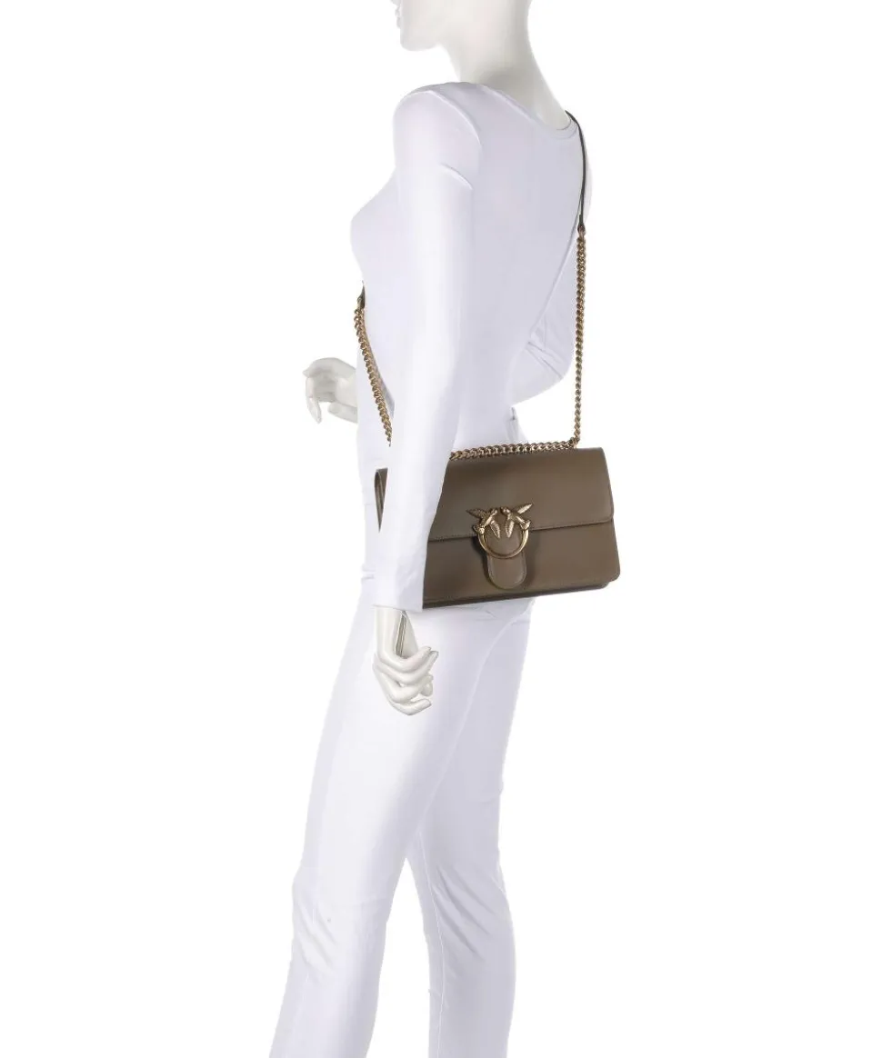 Love One Classic Schultertasche fein genarbtes Rindsleder olivgrün