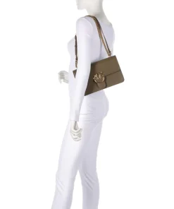 Love One Classic Schultertasche fein genarbtes Rindsleder olivgrün