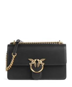 Love One Classic Schultertasche fein genarbtes Rindsleder schwarz