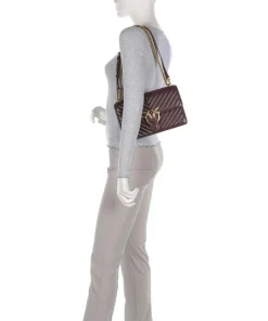 Love One Classic Schultertasche Schafsleder dunkelbraun