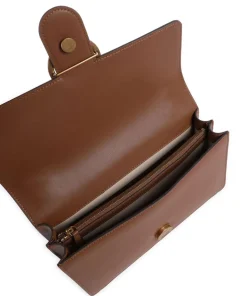 Love One Classic Schultertasche fein genarbtes Rindsleder braun