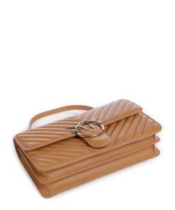 Love One Classic Schultertasche Schafsleder hellbraun