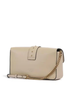 Love One Classic Slouchy Schultertasche fein genarbtes Rindsleder nude