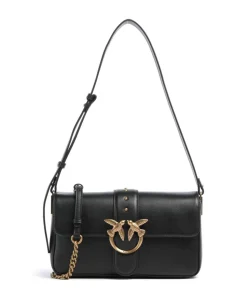 Love One Classic Slouchy Schultertasche fein genarbtes Rindsleder schwarz