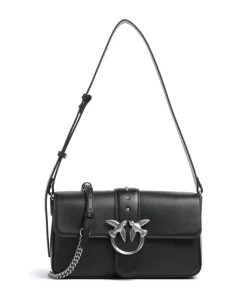 Love One Classic Slouchy Schultertasche fein genarbtes Rindsleder schwarz