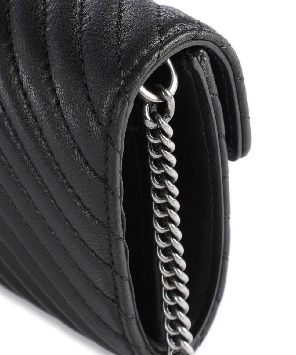 Love One Geldbörse fein genarbtes Rindsleder schwarz