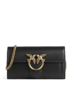 Love One Geldbörse fein genarbtes Leder schwarz