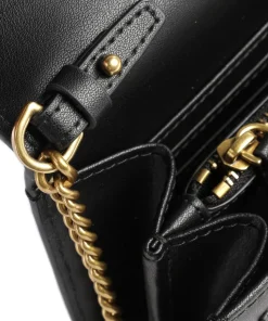 Love One Geldbörse fein genarbtes Leder schwarz