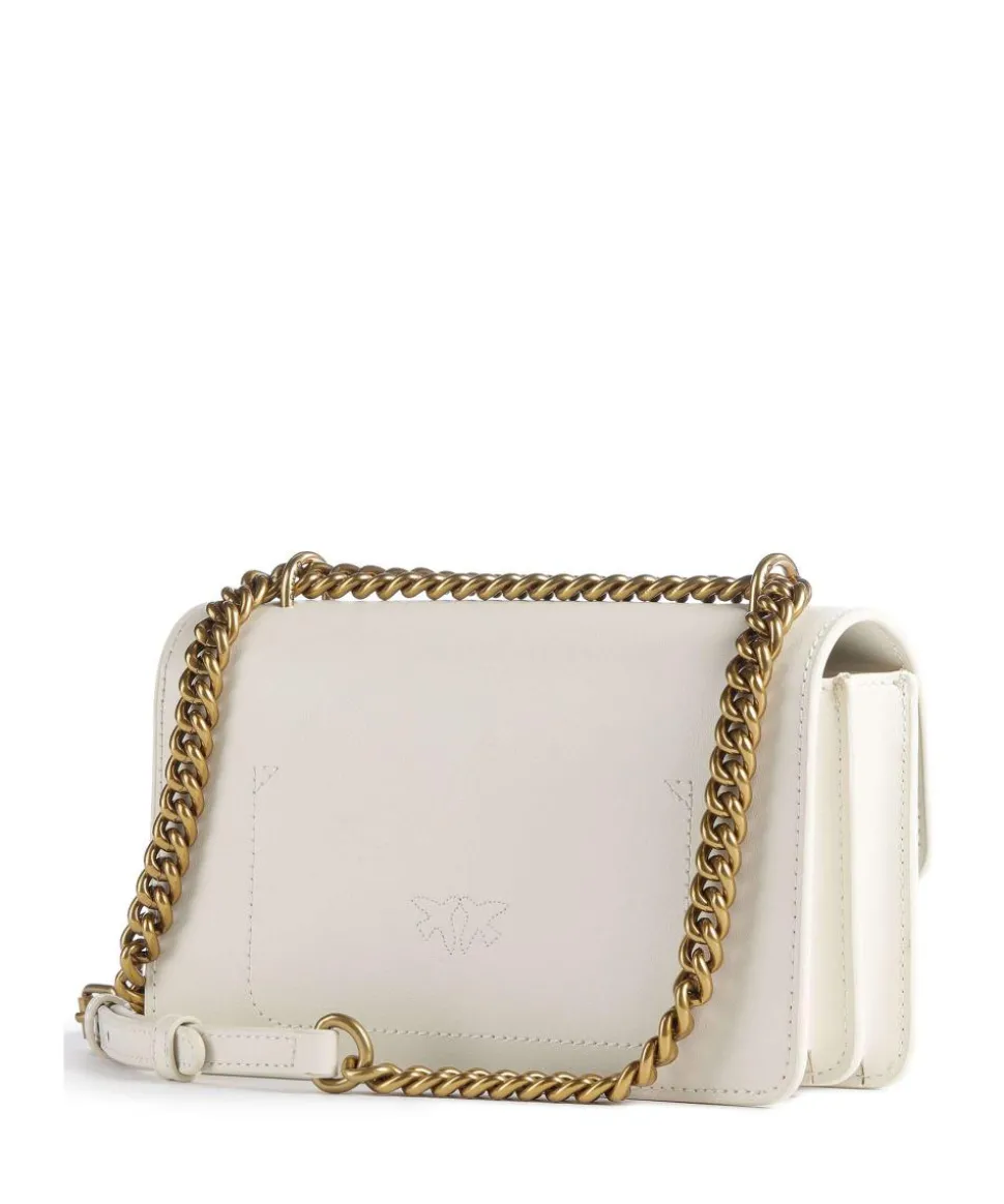 Love One Mini Schultertasche fein genarbtes Rindsleder weiß