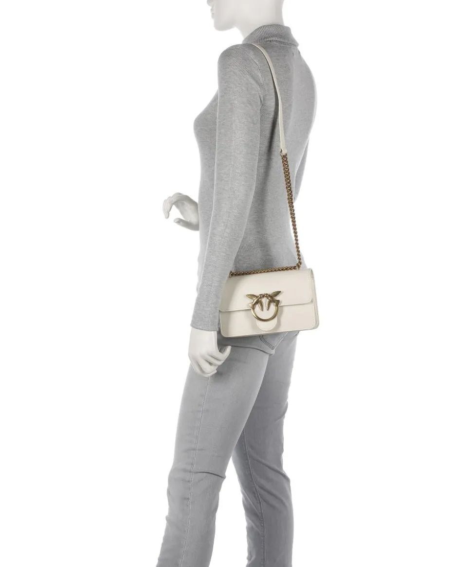 Love One Mini Schultertasche fein genarbtes Rindsleder weiß