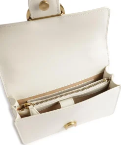 Love One Mini Schultertasche fein genarbtes Rindsleder weiß