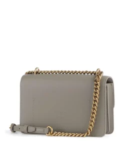 Love One Mini Schultertasche fein genarbtes Rindsleder taupe