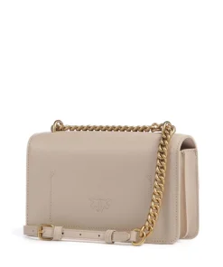 Love One Mini Schultertasche fein genarbtes Rindsleder beige