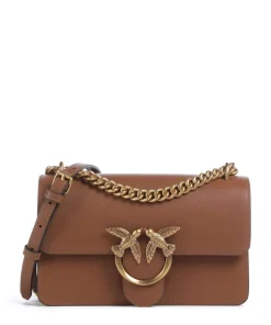 Love One Mini Schultertasche fein genarbtes Rindsleder braun