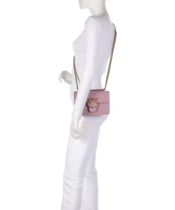 Love One Mini Schultertasche fein genarbtes Rindsleder rosa