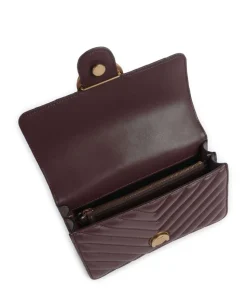 Love One Mini Schultertasche fein genarbtes Leder wein