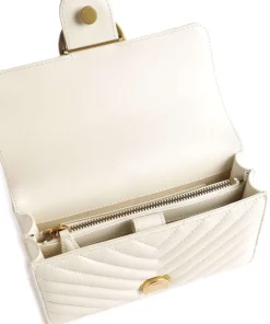 Love One Mini Schultertasche fein genarbtes Leder elfenbein