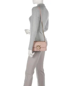 Love One Mini Schultertasche fein genarbtes Leder altrosa