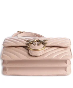 Love One Mini Schultertasche fein genarbtes Leder altrosa