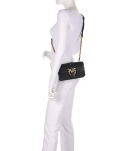 Love One Mini Umhängetasche fein genarbtes Kalbsleder schwarz