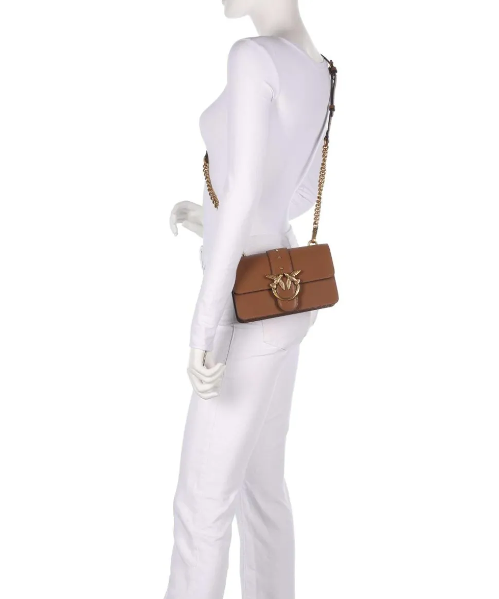 Love One Mini Umhängetasche fein genarbtes Kalbsleder braun