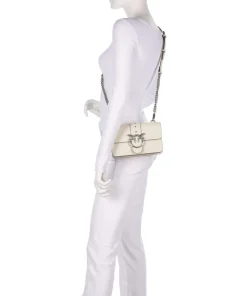 Love One Mini Umhängetasche fein genarbtes Kalbsleder creme