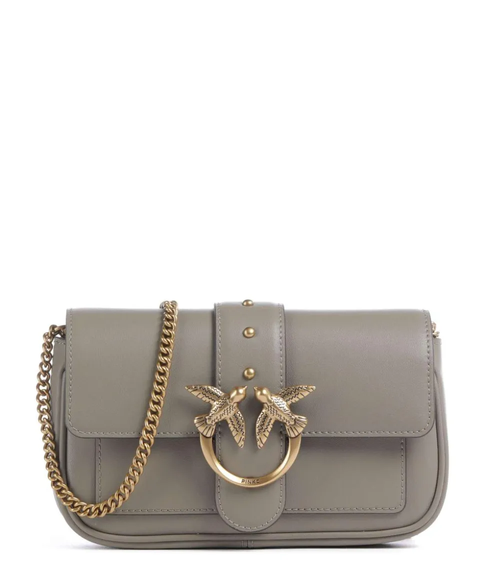 Love One Pocket Geldbörse fein genarbtes Leder grau