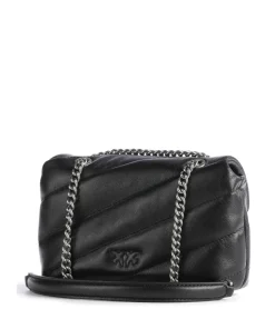 Love Puff Baby Schultertasche Schafsleder schwarz