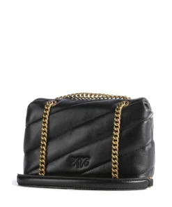 Love Puff Baby Schultertasche Schafsleder schwarz