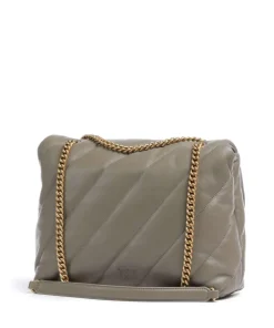 Love Puff Big Schultertasche Schafsleder taupe