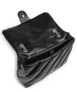 Love Puff Big Schultertasche Schafsleder schwarz