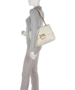 Love Puff Big Schultertasche Schafsleder elfenbein