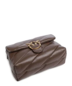 Love Puff Classic Schultertasche Schafsleder dunkelbraun