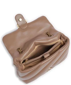 Love Puff Classic Schultertasche Schafsleder braun