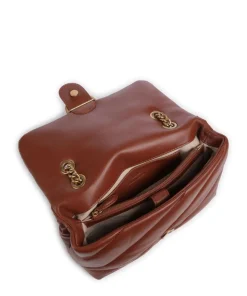 Love Puff Classic Schultertasche Schafsleder braun