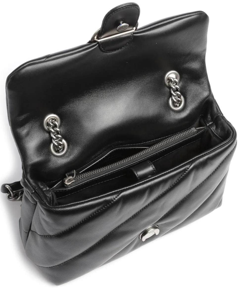 Love Puff Classic Schultertasche Schafsleder schwarz