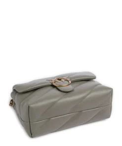 Love Puff Classic Schultertasche Schafsleder graugrün