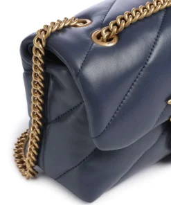 Love Puff Mini Schultertasche Schafsleder dunkelblau