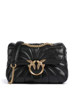 Love Puff Mini Schultertasche Schafsleder schwarz