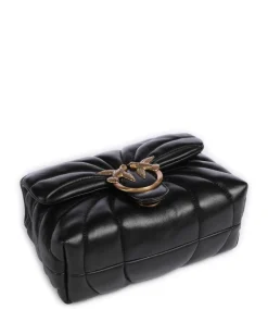 Love Puff Mini Schultertasche Schafsleder schwarz