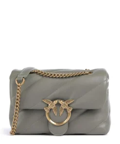 Love Puff Mini Schultertasche Schafsleder graugrün