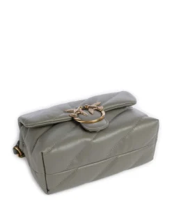 Love Puff Mini Schultertasche Schafsleder graugrün