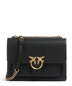 Love Soft Big Schultertasche genarbtes Rindsleder schwarz